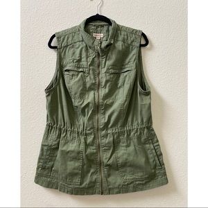 Merona Olive Green Utility Vest - size XL